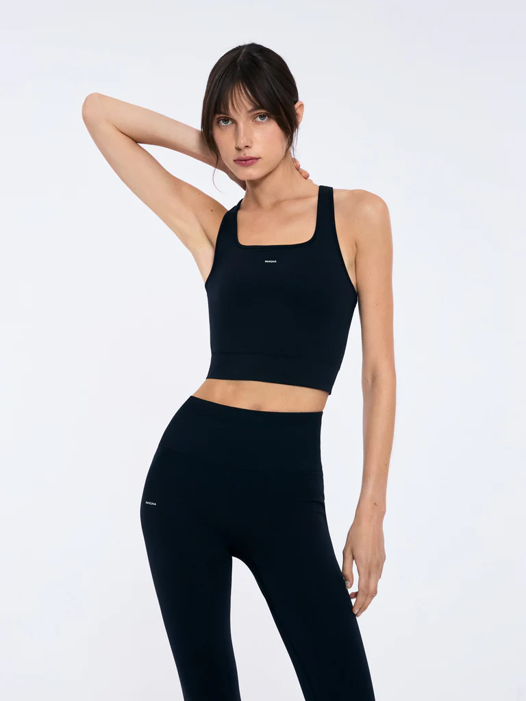 Womens 99% Bio-Based Compressive Ribbed 